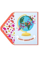 PAPYRUS® Graduation Cards Globe With Butterflies