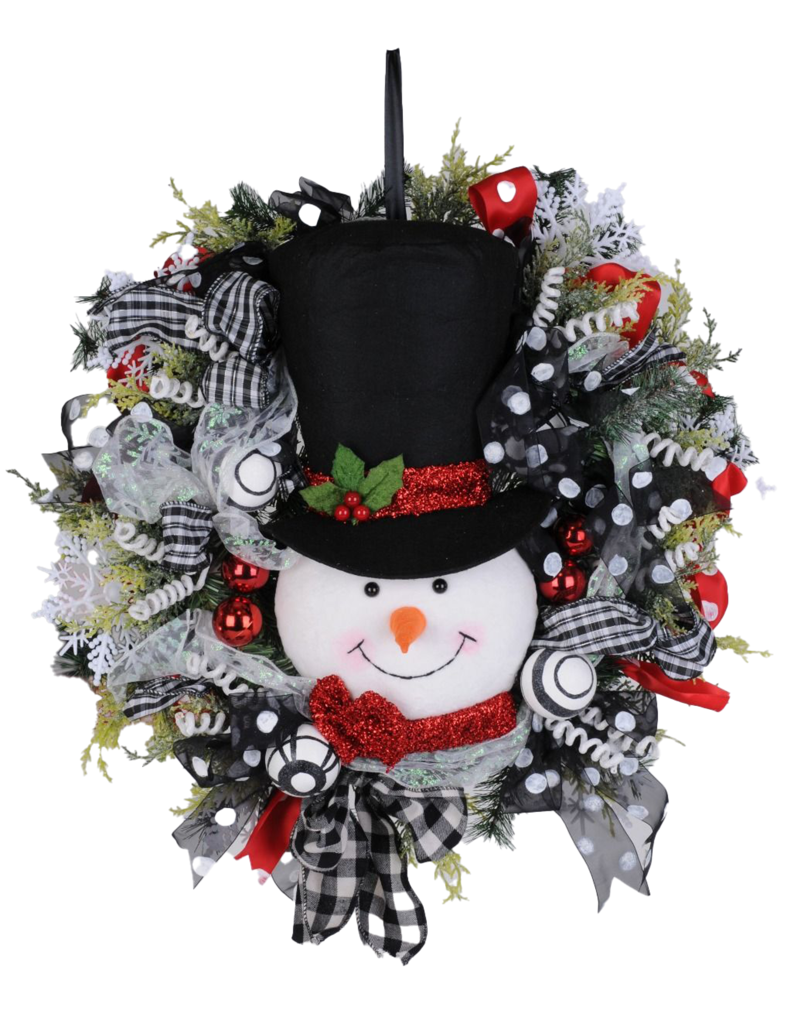 Karen Didion Snowman Wreath Wall - Door Hanger Decoration