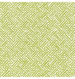 Caspari Gift Wrapping Paper 5ft Roll Fretwork Green