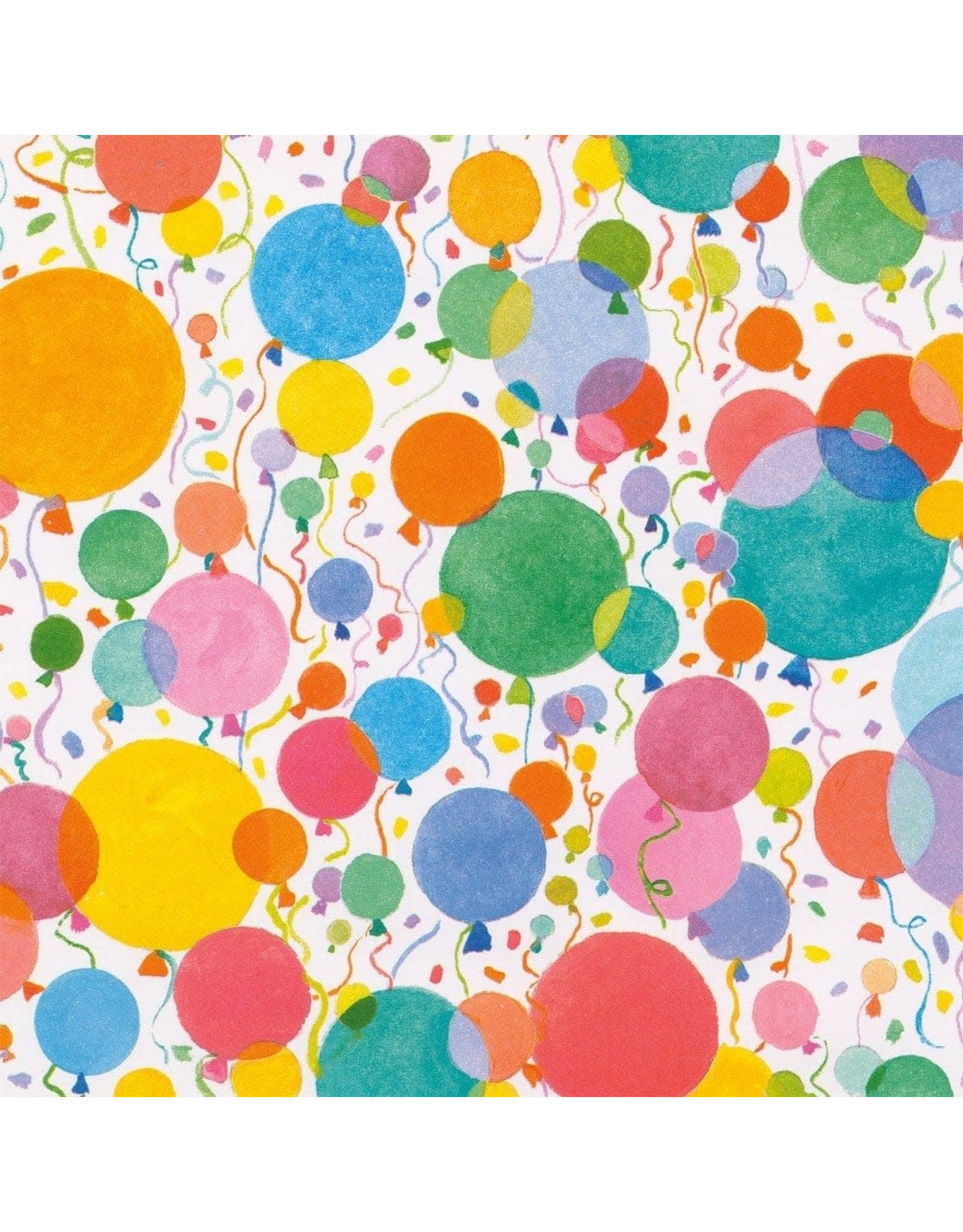 Caspari Gift Wrapping Paper 5ft Roll Balloons And Confetti