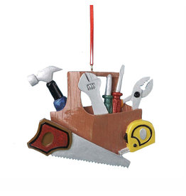 Kurt Adler Handyman Construction Workers Toolbox Christmas Ornament