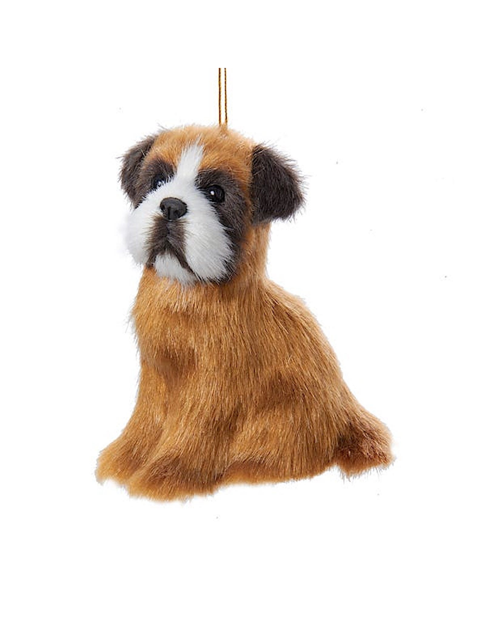 Kurt Adler Christmas Ornament Plush Dog Boxer 4 inch
