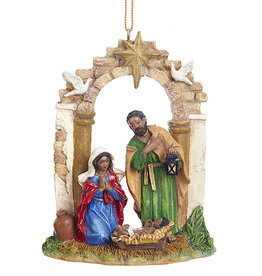 Kurt Adler Black American Nativity Ornament w Doves