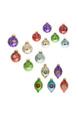Kurt Adler Multicolor Glass Ball N Finial Ornaments 3 Sets 20pcs