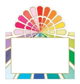 Caspari Table Place Cards Tent Style 8pk Color Wheel