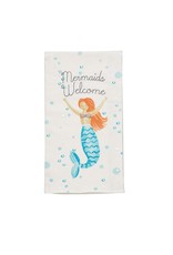 Mud Pie Embroidered Sequin Mermaid Hand Towel W Mermaids Welcome
