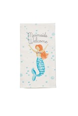 Mud Pie Embroidered Sequin Mermaid Hand Towel W Mermaids Welcome
