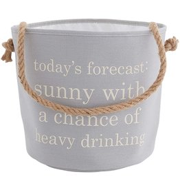 Mud Pie Insulated Canvas Cooler Party Bag w Todays Forecast