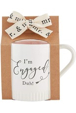 Mud Pie Engaged Coffee Mug 11 Oz With Im Engaged Duh