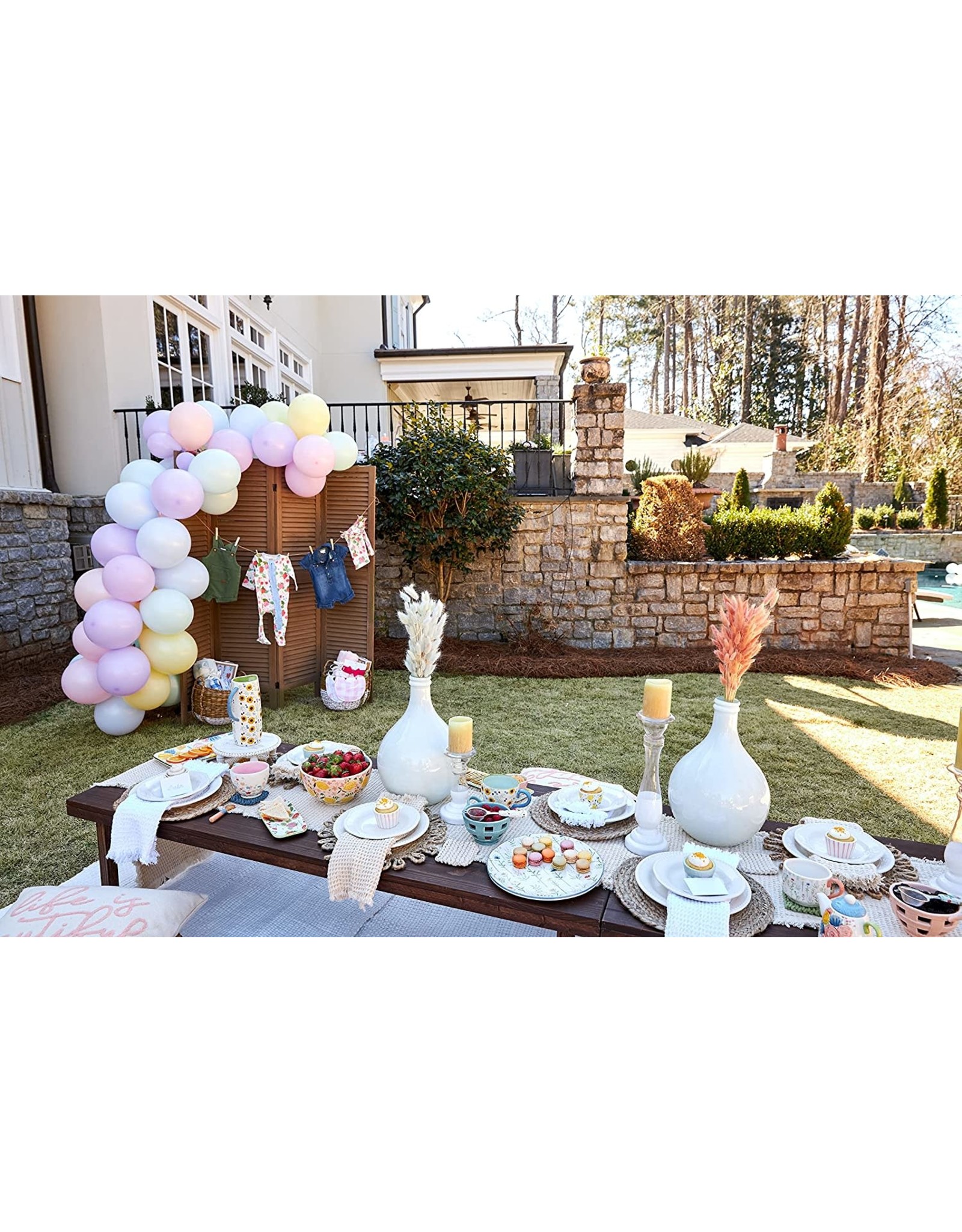 Mud Pie Pink Bunny Tail Stalks Bundle 17 Inch Floral Decor