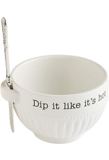Mud Pie Dip Cup Set Dip It Like Its Hot Dip Bowl With Dip In Spreader