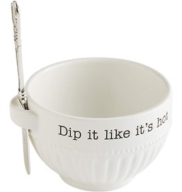 Mud Pie Dip Cup Set Dip It Like Its Hot Dip Bowl With Dip In Spreader