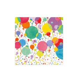 Caspari Paper Cocktail Napkins 20ct Balloons And Confetti