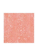 Caspari Paper Linen Lunch Napkins 15pk Pebbles In Coral