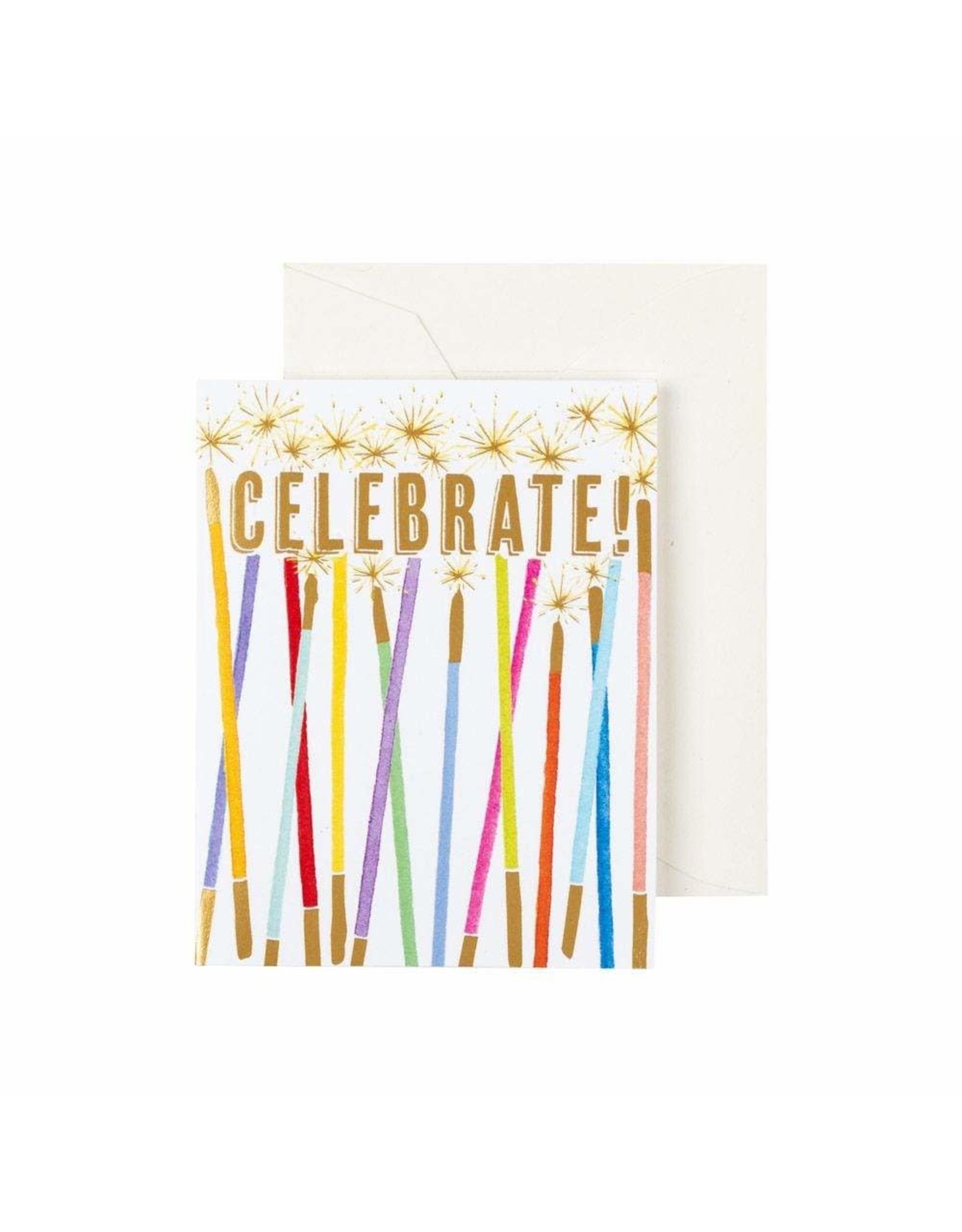 Caspari Party Candles Gift Enclosure Cards 4pk Mini Cards W Envelopes
