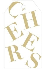 Caspari Classic Hanging Gift Tags 4pk Tossed Cheers