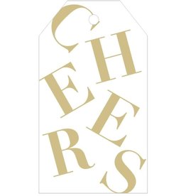 Caspari Classic Hanging Gift Tags 4pk Tossed Cheers