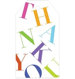 Caspari Classic Hanging Gift Tags 4pk Tossed Thank You
