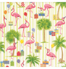 Caspari Paper Cocktail Napkins 20 ct Party Flamingos