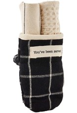 Mud Pie You've Been Served Oven Mitt and Dish Towels Set