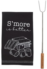 Mud Pie S'Mores Towel And Expandable Roasting Stick S'more Please