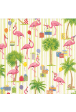 Caspari Paper Lunch Napkins 20pk Party Flamingos