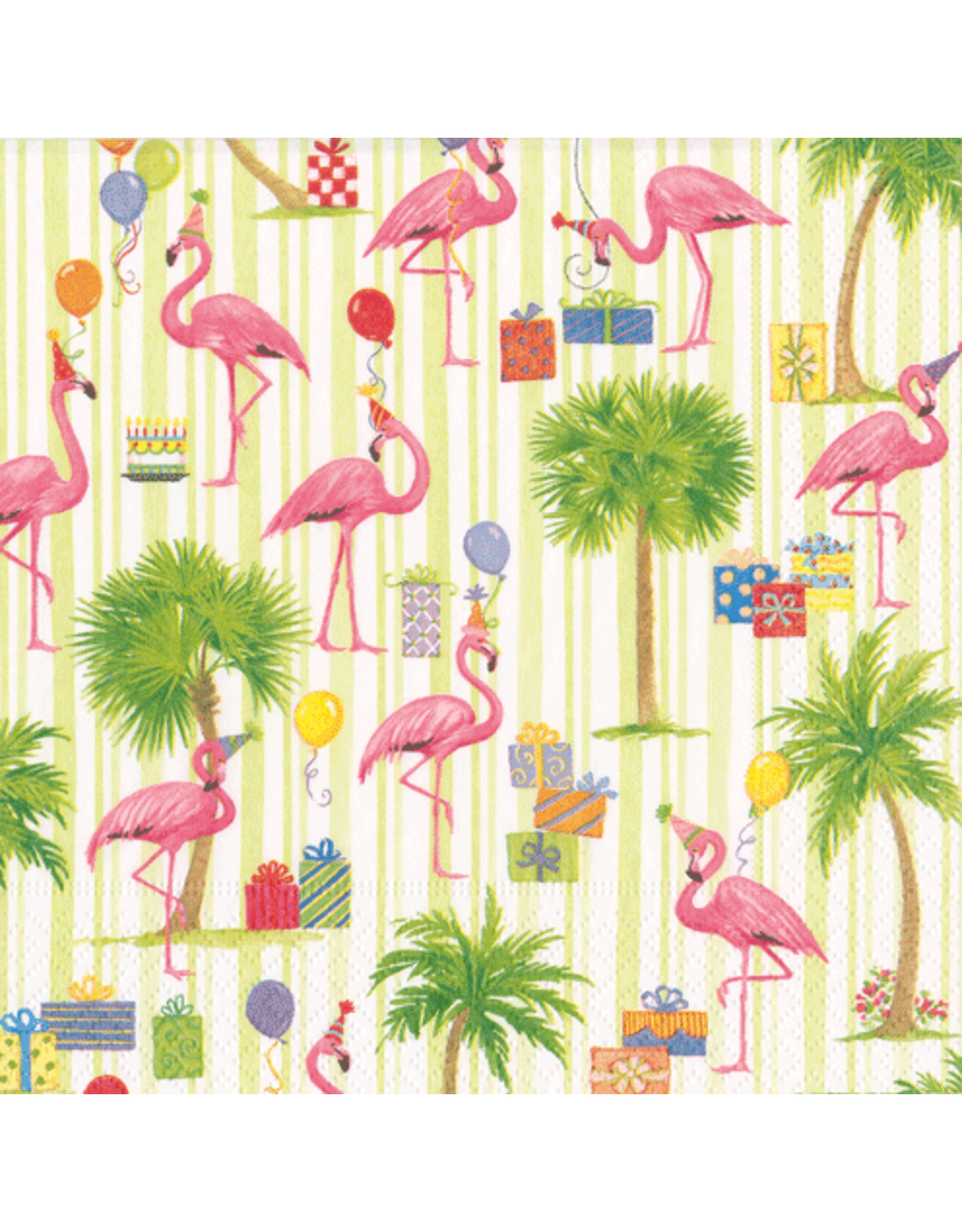 Caspari Paper Lunch Napkins 20pk Party Flamingos