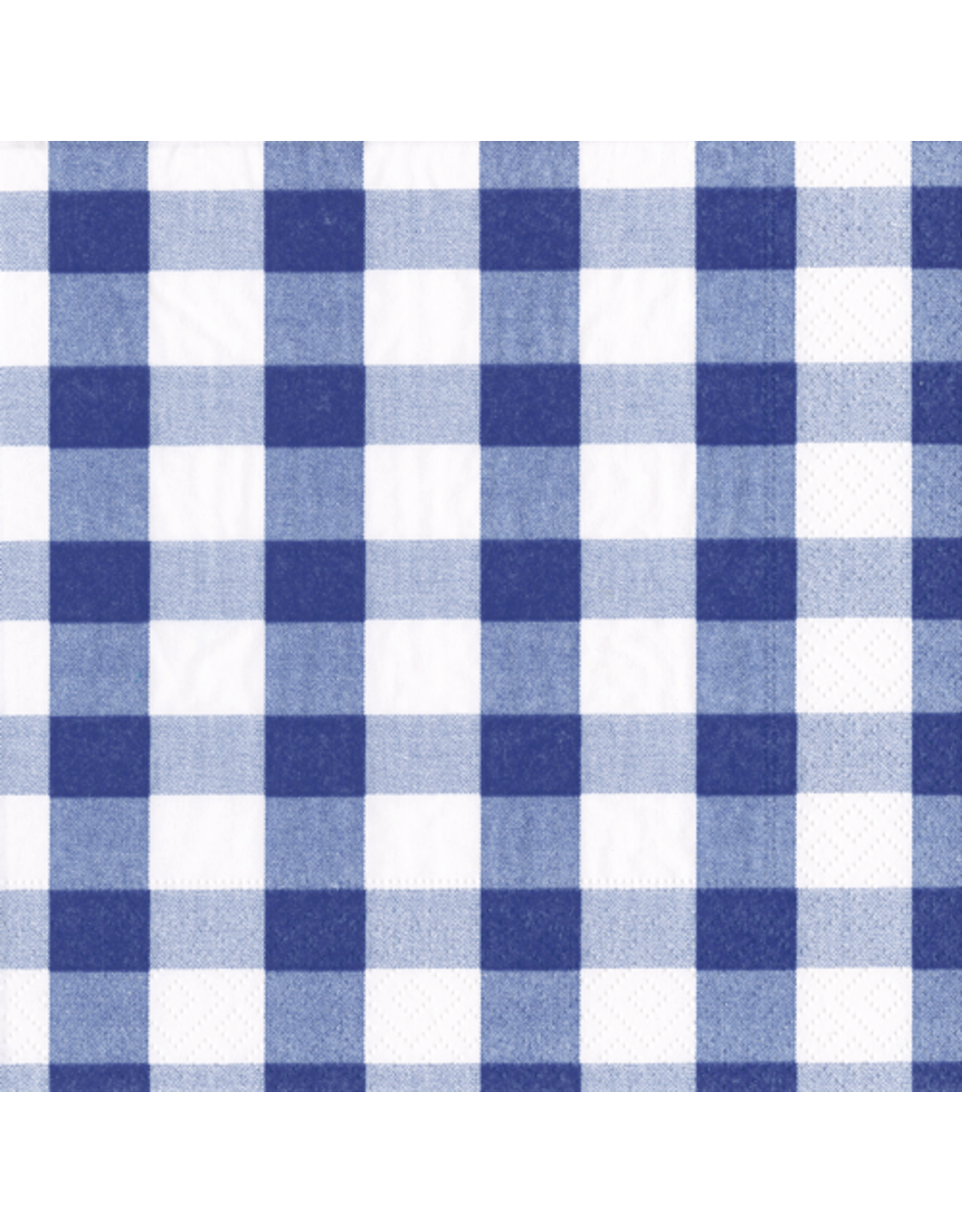 Caspari Paper Lunch Napkins 20pk Gingham Blue