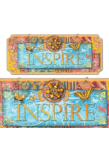 Punch Studio Inspirational Wall Plaque with INSPIRE