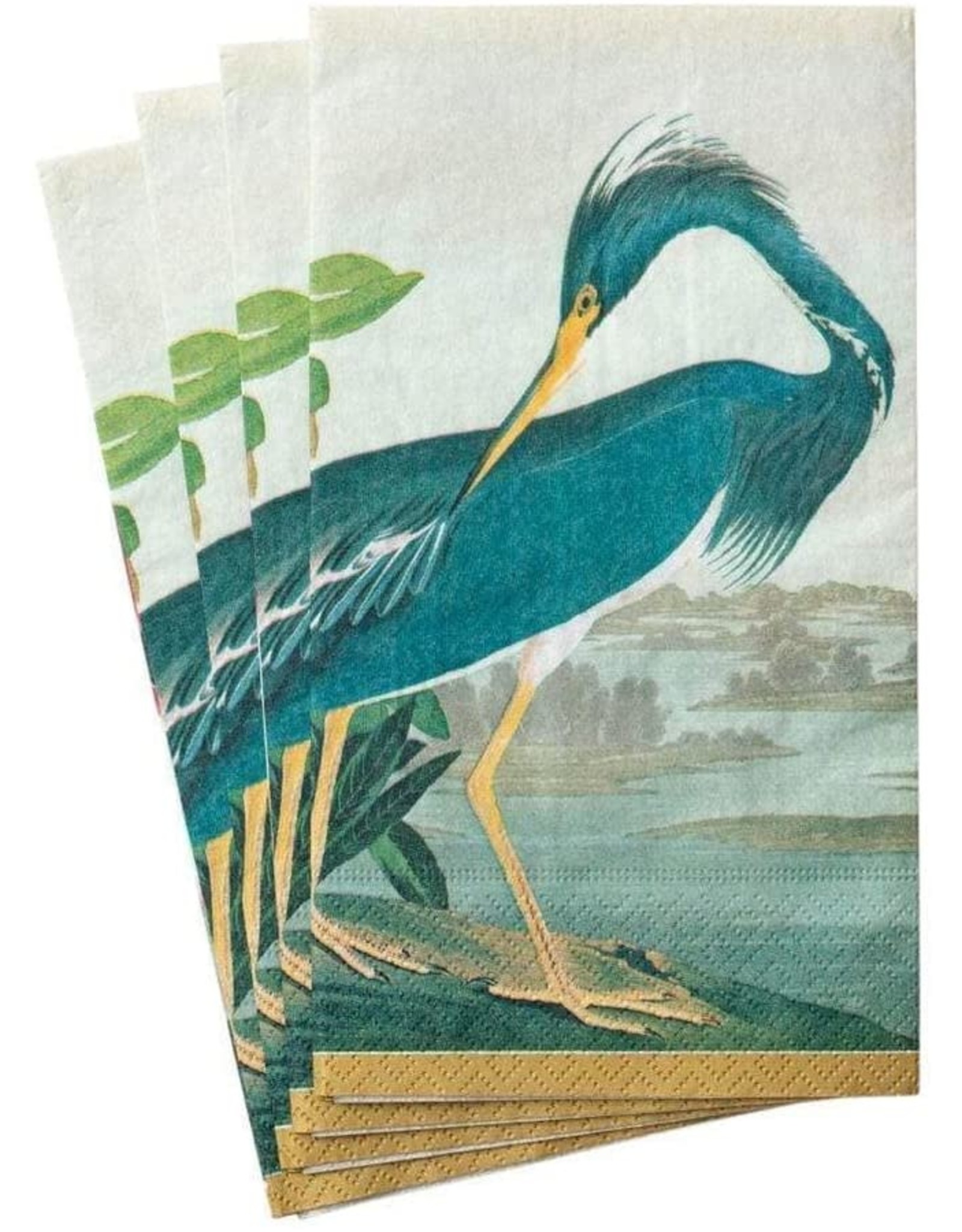 Caspari Paper Guest Towel Napkins 15pk Audubon Birds