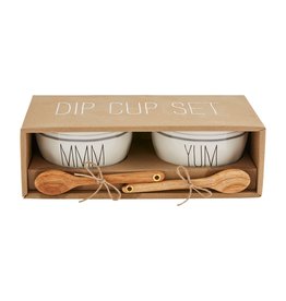 Mud Pie Bistro YUM And MMM Dip Bowls Set