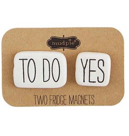 Mud Pie TO DO And YES Fridge Magnets Set