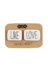 Mud Pie LIKE And LOVE Fridge Magnets Set