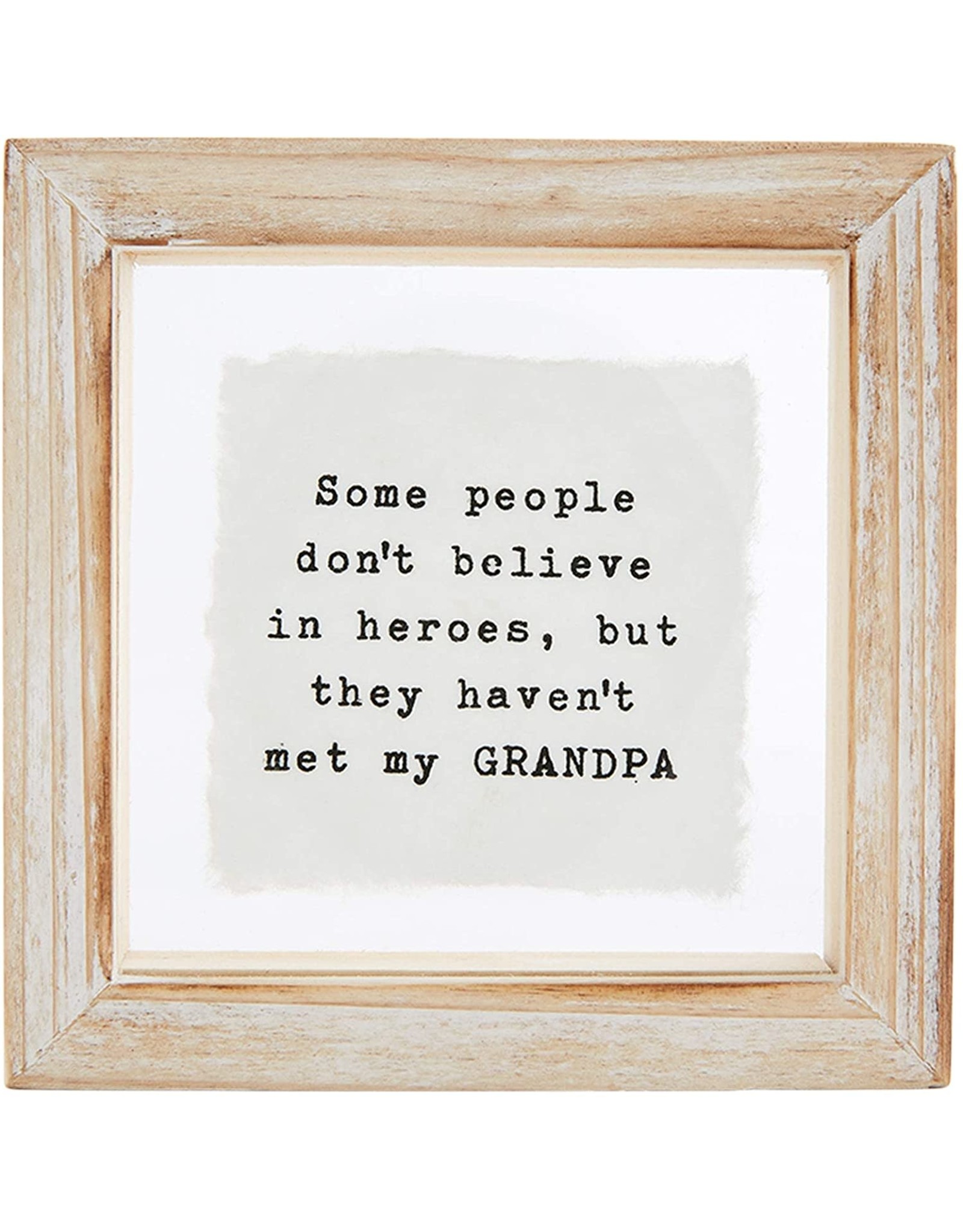 Mud Pie Pressed Glass Grandpa Hero Plaque With Sentiment