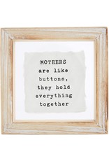 Mud Pie Pressed Glass Mothers Plaque With Sentiment