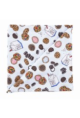 Mud Pie Baby Gifts Muslin Swaddle Blanket 47x47 | Blue Cookies