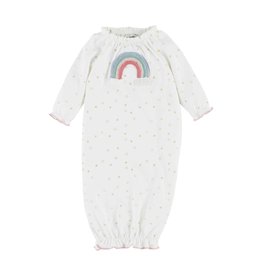 Mud Pie New Born Baby Clothing Rainbow Crochet Sleeper Gown 0-3 Months