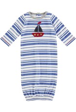 Mud Pie New Born Baby Clothing  Sailboat Crochet Sleeper Gown 0-3 M