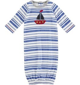 Mud Pie New Born Baby Clothing  Sailboat Crochet Sleeper Gown 0-3 M