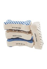 Mud Pie Pet Gifts For Dogs Canvas Dog Bone Toy 1pc - Talk To The Tail
