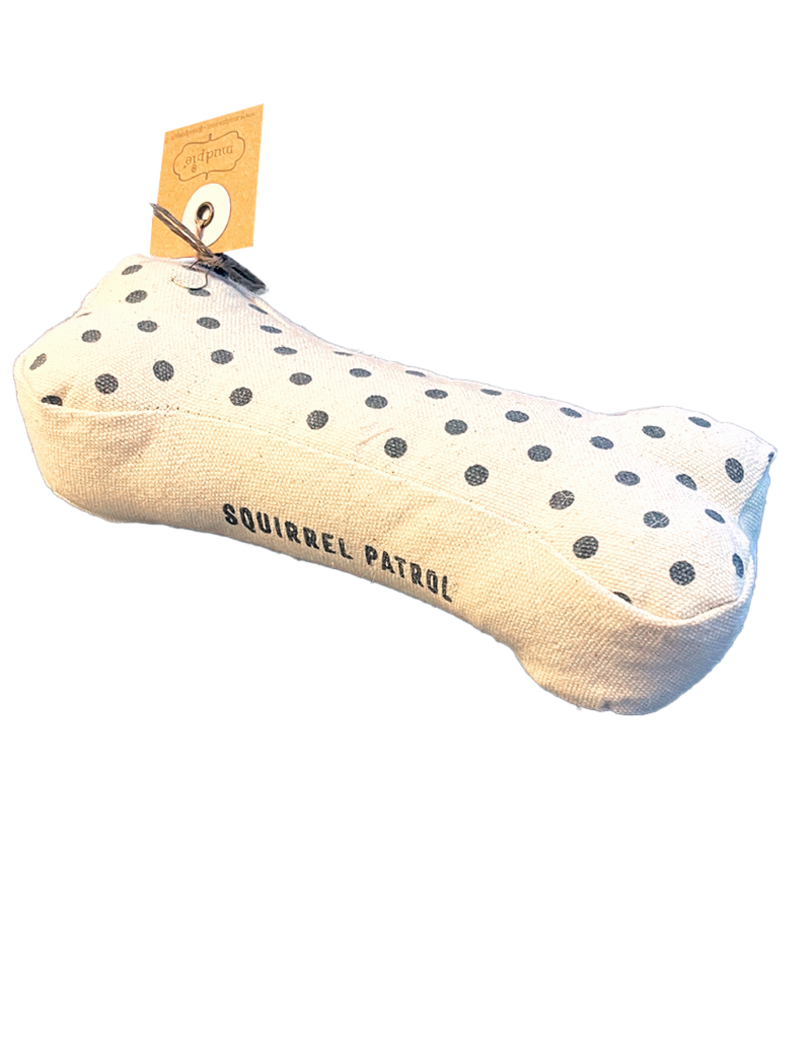 Mud Pie Pet Gifts For Dogs Canvas Dog Bone Toy 1pc - Squirrel Patrol