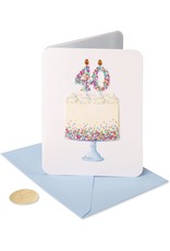 PAPYRUS® Birthday Card 40th Beaded 40 Cake