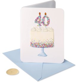 PAPYRUS® Birthday Card 40th Beaded 40 Cake
