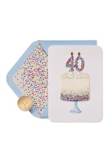 PAPYRUS® Birthday Card 40th Beaded 40 Cake
