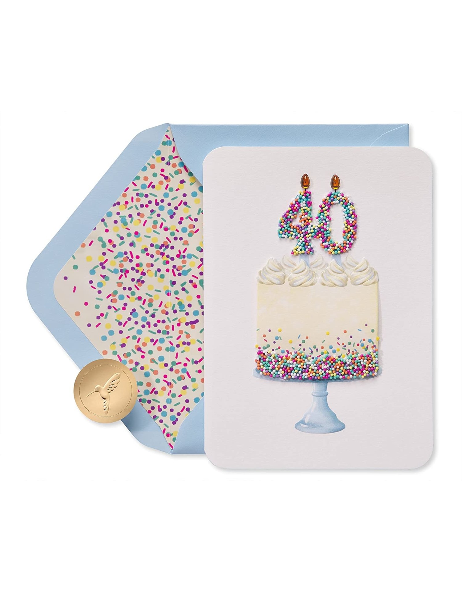 PAPYRUS® Birthday Card 40th Beaded 40 Cake