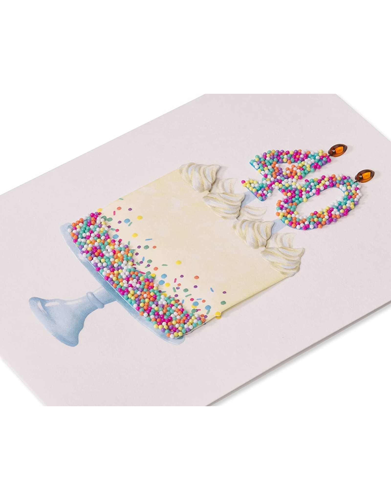 PAPYRUS® Birthday Card 40th Beaded 40 Cake