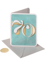 PAPYRUS® Birthday Card 70th Embossed 70