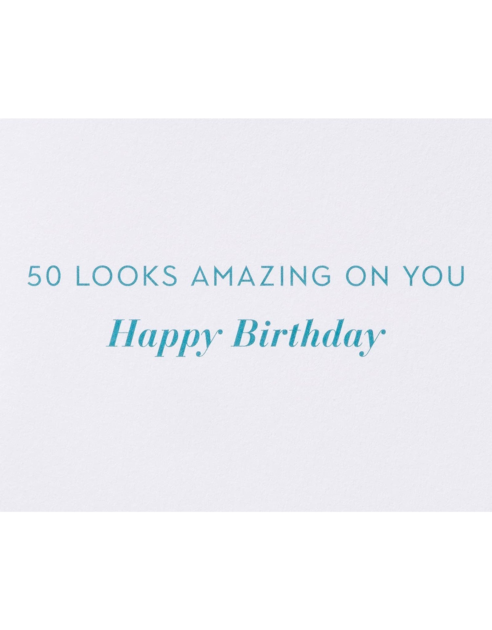 PAPYRUS® Birthday Card 50th 50 Looks Amazing On You