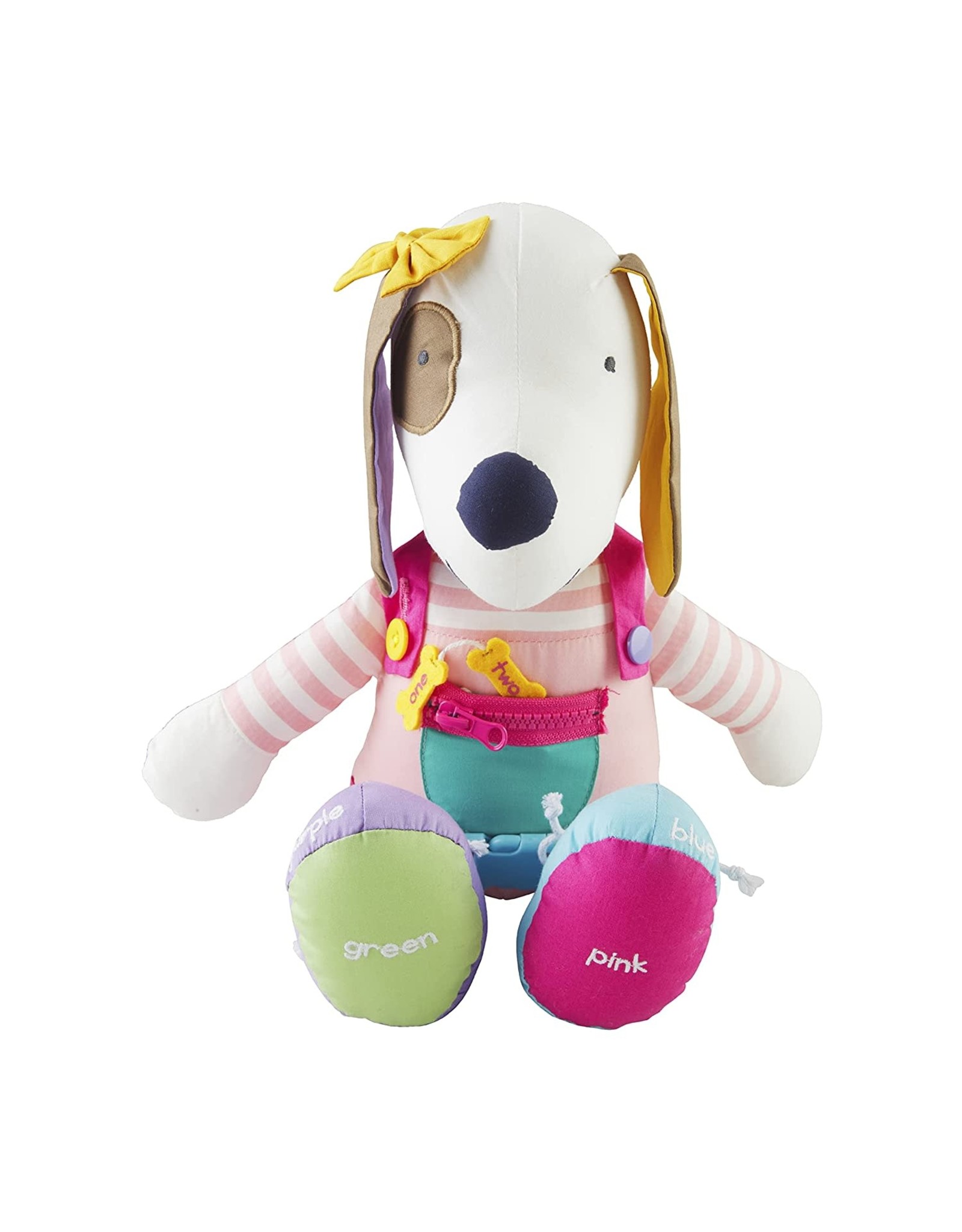 Mud Pie Learn And Play Puppy Pink Children's Puppy Learning Pals