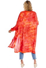 Mud Pie Tuscany Coral Kimono Cover Up